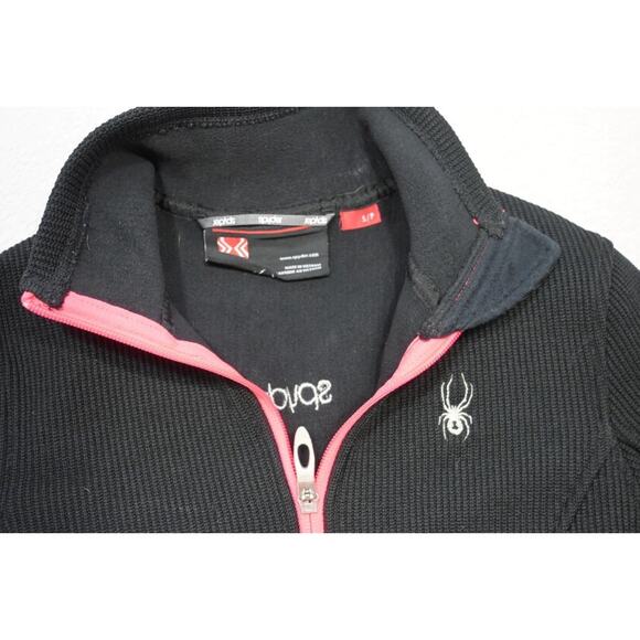 Spyder Core Sweater Full Zip Black Fleece Stretch Womens Size Small - Picture 3 of 6